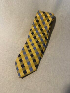 Stafford Silk Tie Classic Design Yellow and Blue